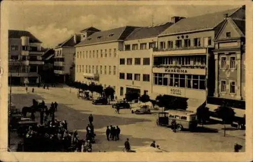 Ak Písek Pisek Südböhmen, Platz, Hotel