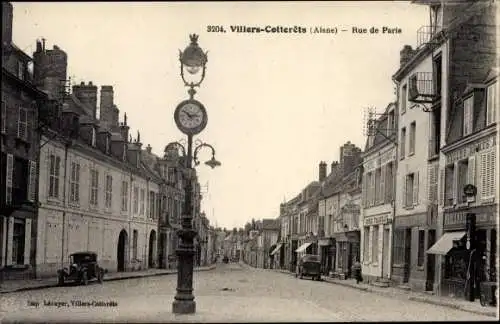 Ak Villers Cottertes Forêt de Retz Aisne, Rue de Paris