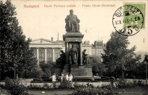 Ak Budapest Ungarn, Franz Deak-Denkmal