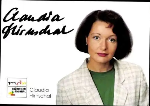 Ak Moderatorin Claudia Hirnschal, Portrait, Autogramm