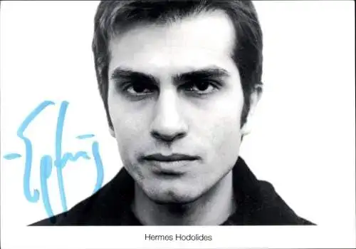 Ak Schauspieler Hermes Hodolides, Portrait, ARD, Serie Lindenstraße, als V. Sarikakis, Autogramm