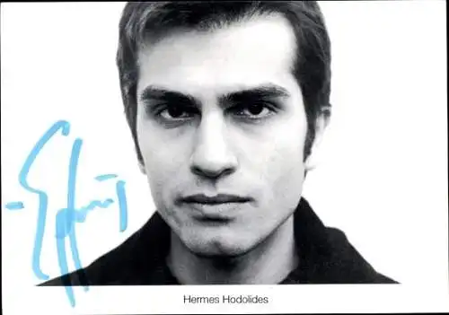 Ak Schauspieler Hermes Hodolides, Portrait, ARD, Serie Lindenstraße, Rolle V. Sarikakis, Autogramm