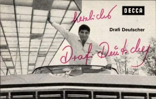 Ak Sänger Drafi Deutscher, Portrait, Autogramm