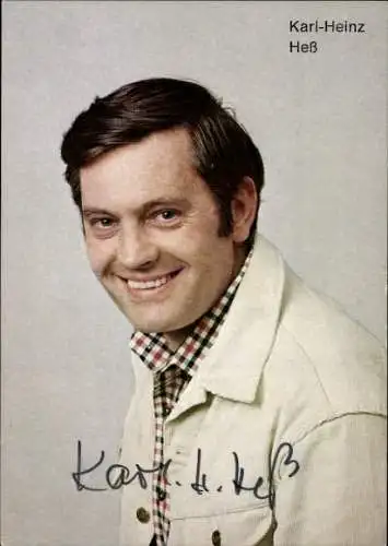 Ak Schauspieler Karl-Heinz Heß, Portrait, Autogramm