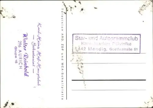 Ak Schauspieler Karl-Heinz Heß, Portrait, Autogramm