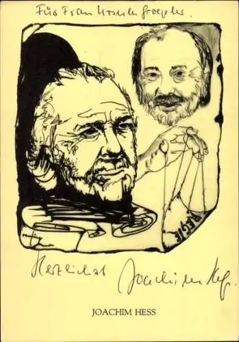 Ak Schauspieler Joachim Hess, Portrait, Autogramm