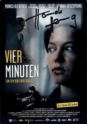 Ak Schauspielerin Monica Bleibtreu, Hannah Herzsprung, Portrait, Film Vier Minuten, Autogramme