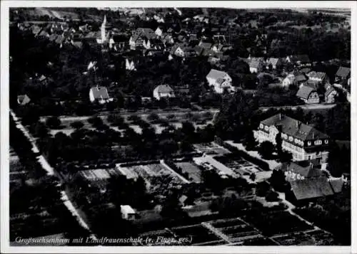 Ak Großsachsenheim Sachsenheim in Württemberg, Fliegeraufnahme, Landfrauenschule