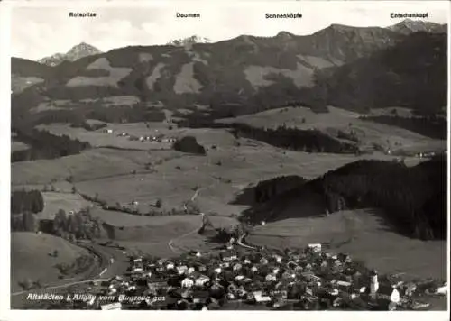 Ak Altstädten Sonthofen im Allgäu, Fliegeraufnahme