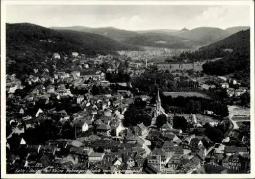 Ak Lahr im Schwarzwald Baden, Fliegeraufnahme, Ruine Hohengeroldseck