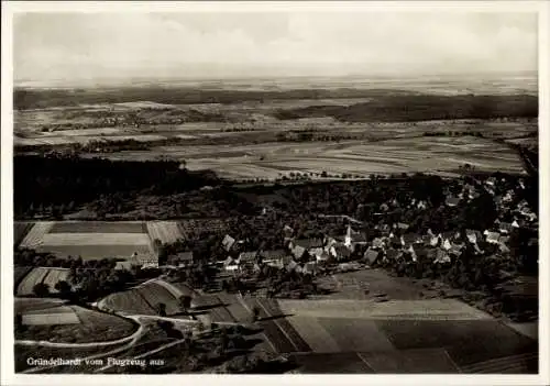 Ak Gründelhardt Frankenhardt in Württemberg, Fliegeraufnahme