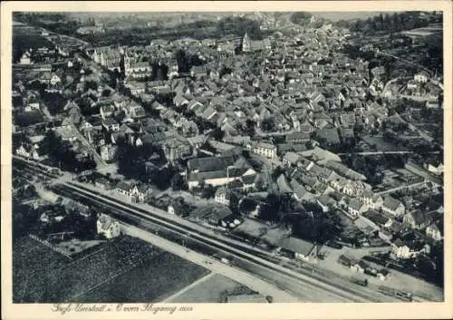 Ak Groß Umstadt im Odenwald Hessen, Fliegeraufnahme