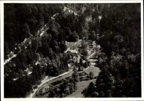 Ak Badenweiler im Schwarzwald, Fliegeraufnahme, Forellenzuchtanstalt Schweighof