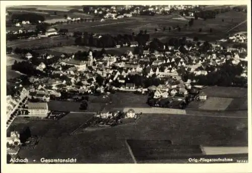 Ak Aichach in Schwaben, Fliegeraufnahme