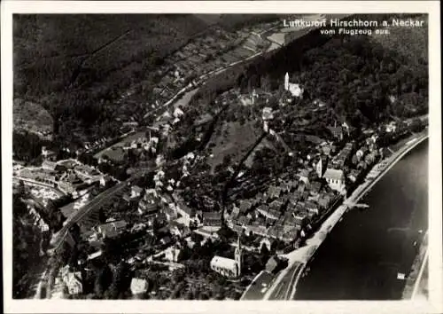 Ak Hirschhorn am Neckar Hessen, Fliegeraufnahme