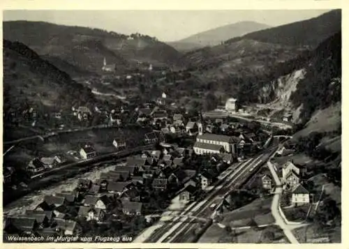 Ak Weisenbach im Murgtal Schwarzwald, Fliegeraufnahme
