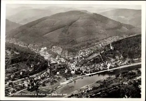 Ak Hirschhorn am Neckar Hessen, Fliegeraufnahme