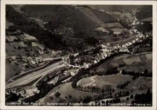 Ak Bad Peterstal Griesbach im Schwarzwald Baden, Fliegeraufnahme, Bad Freiersbach