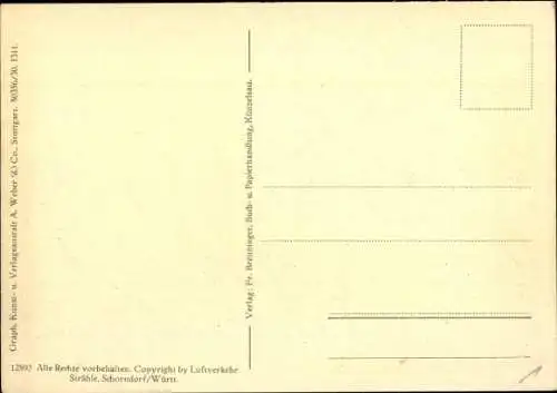 Ak Künzelsau am Kocher Hohenlohekreis, Fliegeraufnahme