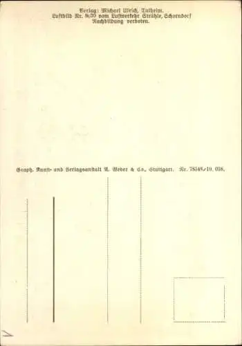 Ak Talheim Kreis Tuttlingen, Fliegeraufnahme, Lupfen