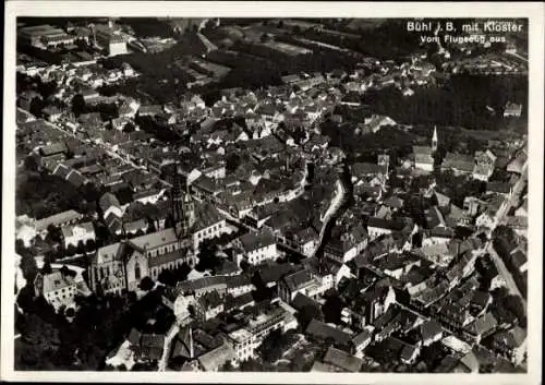 Ak Bühl in Baden Schwarzwald, Fliegeraufnahme, Kloster