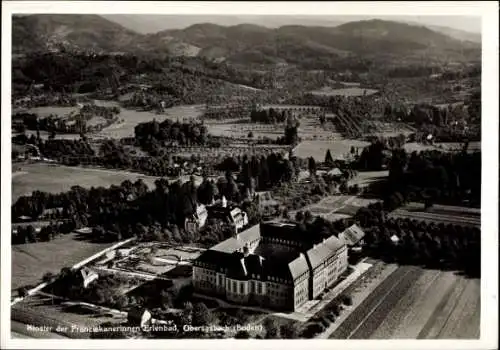 Ak Erlenbad Obersasbach Sasbach in der Ortenau, Fliegeraufnahme, Kloster der Franziskanerinnen