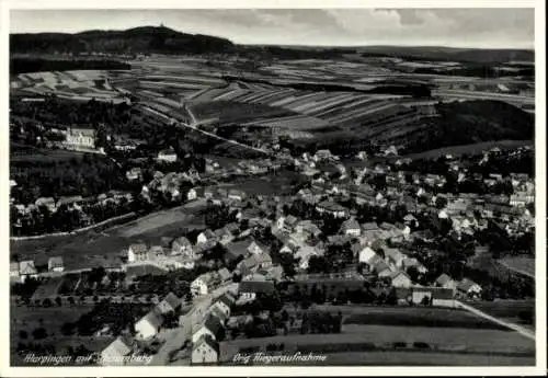 Ak  Marpingen im Saarland, Fliegeraufnahme, Schaumburg