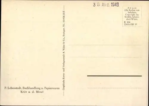 Ak Kröv an der Mosel, Fliegeraufnahme