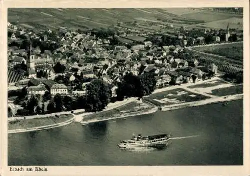 Ak Erbach im Rheingau Eltville am Rhein Hessen, Fliegeraufnahme