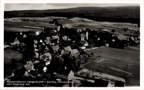 Ak Langenbrand Schömberg im Schwarzwald Württemberg, Fliegeraufnahme