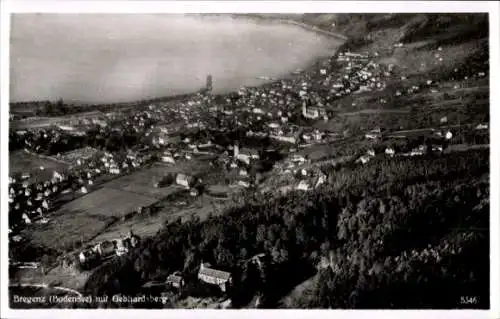 Ak Bregenz am Bodensee Vorarlberg, Fliegeraufnahme, Gebhardsberg