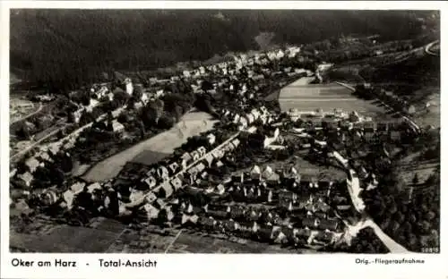 Ak Oker Goslar am Harz, Fliegeraufnahme