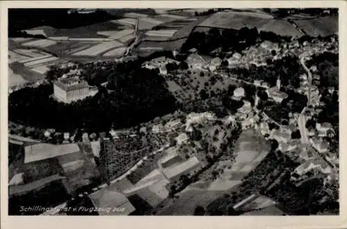 Ak Schillingsfürst in Mittelfranken, Fliegeraufnahme