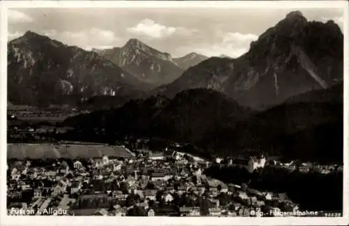 Ak Füssen im Allgäu, Fliegeraufnahme