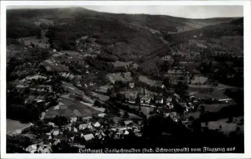 Ak Sasbachwalden im Schwarzwald, Fliegeraufnahme