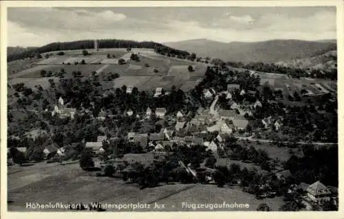 Ak Jux Spiegelberg in Württemberg, Fliegeraufnahme, Wintersportplatz