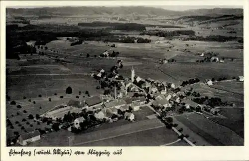 Ak Eisenharz Argenbühl im Allgäu, Fliegeraufnahme