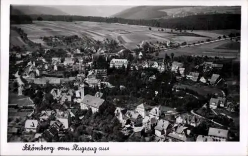 Ak Schömberg im Schwarzwald Württemberg, Fliegeraufnahme