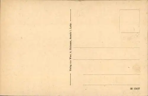 Ak Aumetz Lothringen Moselle, Gesamtansicht, Zollamt, Konsumgeschäft