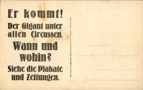 Ak Gruß vom Flugzeuggeschwader des Riesen-Circus Gleich, Zelt