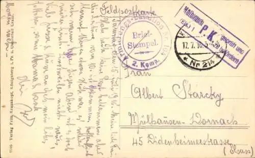 Ak Jelgava Mitau Lettland, Deutsches Soldatenheim I, Poststraße 36