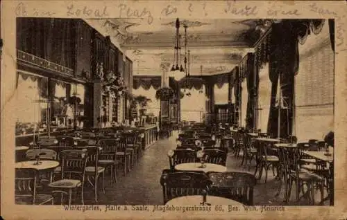 Ak Halle an der Saale, Wintergarten, Gasthaus, Magdeburger Straße 66