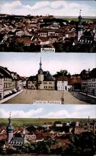 Ak Apolda in Thüringen, Markt, Rathaus; Totalansicht