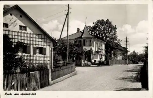 Ak Buch am Ammersee Inning Oberbayern, Straßenpartie