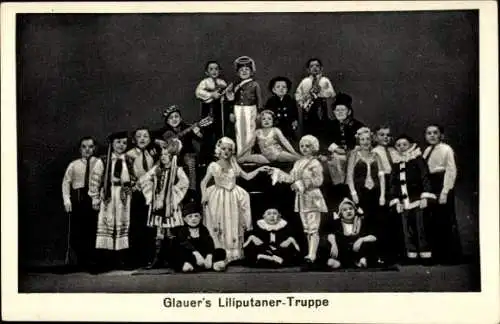 Ak Glauer's Liliputaner-Truppe