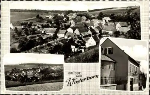 Ak Winterborn, Totalansicht, Gasthaus und Bäckerei