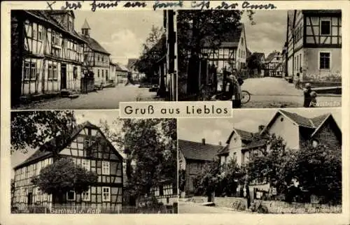 Ak Lieblos Gründau in Hessen, Gasthaus, Handlung, Poststraße