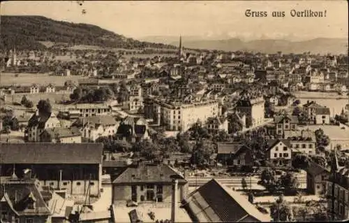 Ak Oerlikon Zürich Stadt Schweiz, Gesamtansicht