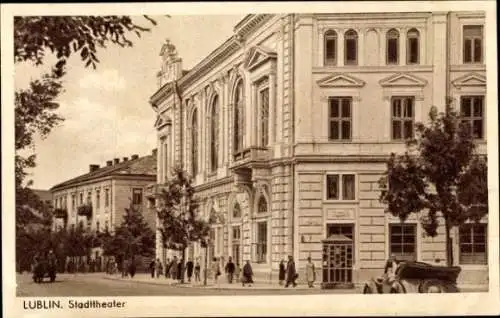 Ak Lublin Polen, Stadttheater