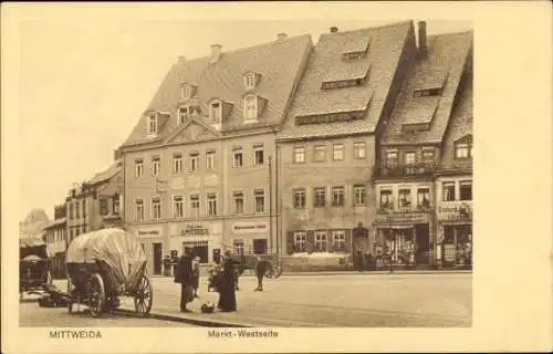 Ak Mittweida in Sachsen, Markt, Geschäfte, Apotheke